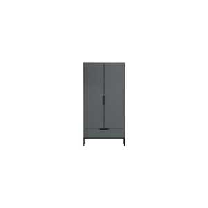 Armoire 2 portes en bois gris