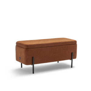 Banc coffre en tissu et métal L100cm – Rouille