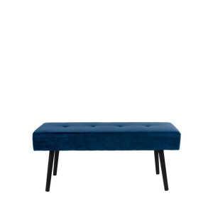 Banc en velours L100cm – Bleu foncé