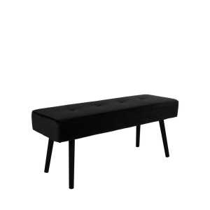 Banc en velours L100cm – Noir