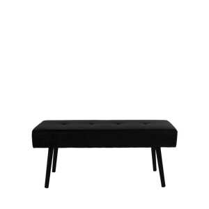 Banc en velours L100cm – Noir