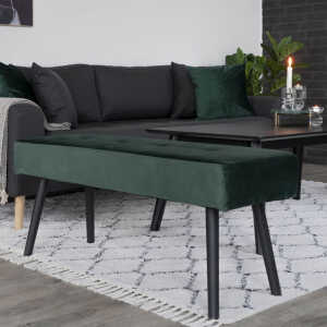 Banc en velours L100cm – Vert