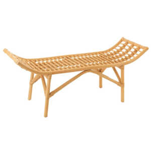 Banc moderne 120cm en rotin naturel