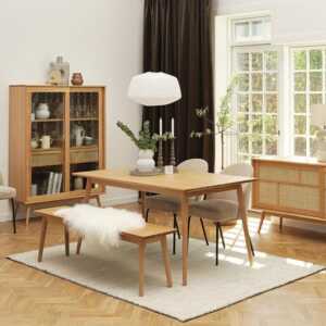 Banc scandinave 150cm en bois clair