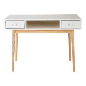 Bureau 2 tiroirs blanc