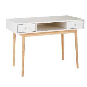 Bureau 2 tiroirs blanc