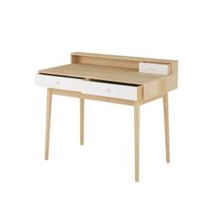 Bureau 3 tiroirs blanc