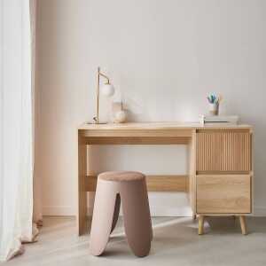 Bureau avec 2 tiroirs, couleur naturelle