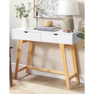 Console blanc et bois clair