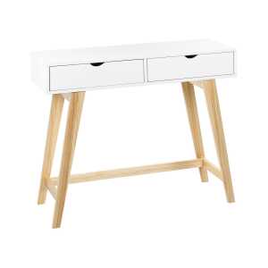 Console blanc et bois clair